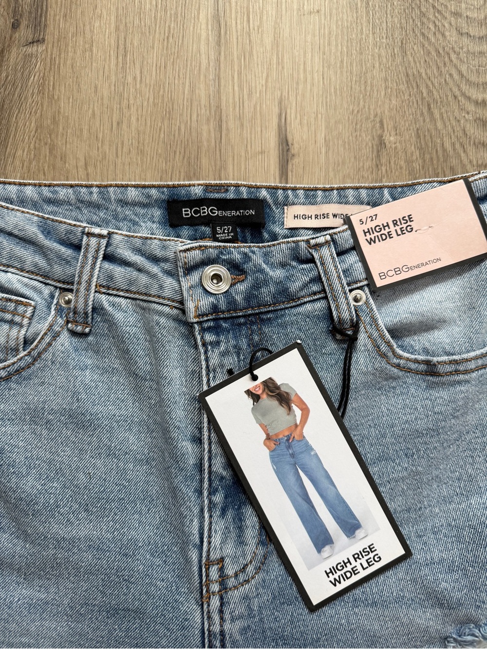 BCBGeneration High Rise Wide Leg Jean